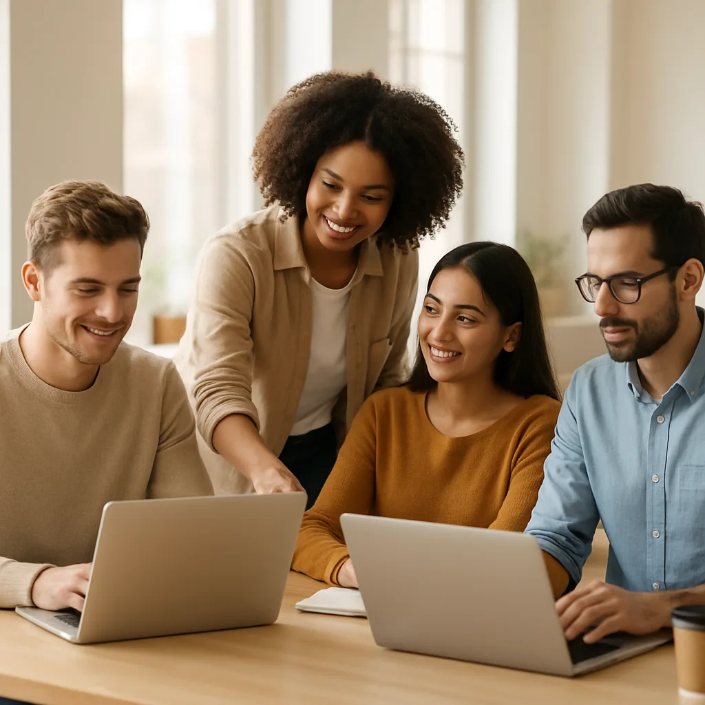 The PrimeRank Firm team collaborating in a modern office