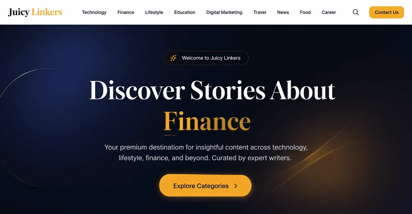 juicylinkers.com website preview
